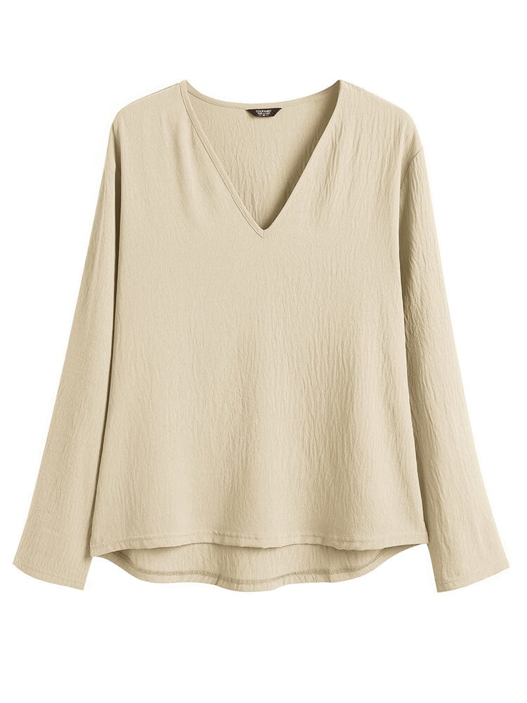 Casual Comfort V-Neck Beach Tops (US Only) Shirts coofandy 