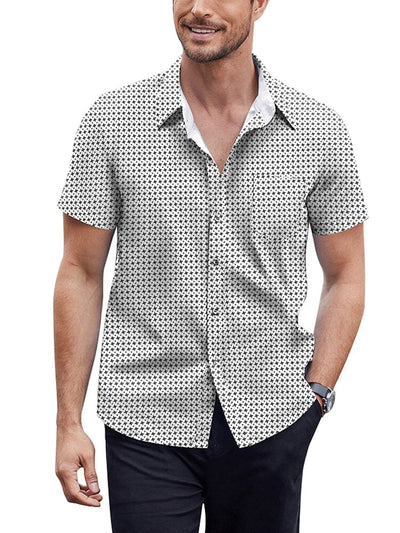 Soft Polka Dot Shirt (US Only) Shirts coofandy White(Windmill) S 