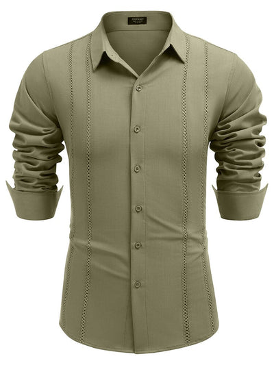 Casual Long Sleeve Button Down Shirt (US Only) Shirts coofandystore 