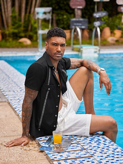 Casual Linen Cuban Shirts (US Only) Shirts coofandystore 