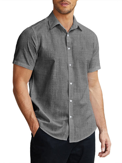 Classic Pure Cotton Button Up Shirt (US Only) Shirts coofandy Black S 