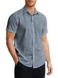 Classic Pure Cotton Button Up Shirt (US Only) Shirts coofandy Navy Blue S 