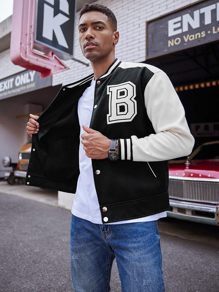 Stylish Letter Baseball Varsity Jackets (US Only) Jackets coofandy 