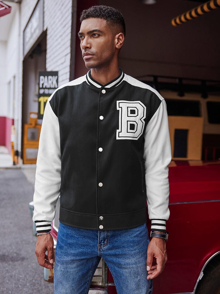 Stylish Letter Baseball Varsity Jackets (US Only) Jackets coofandy 