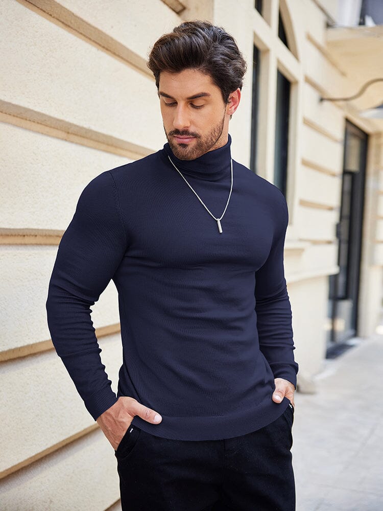 Basic Slim Fit Turtleneck Sweater (US Only) Sweater coofandy 