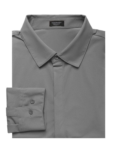 Solid Stretch Business Shirt (US Only) Shirts coofandy 