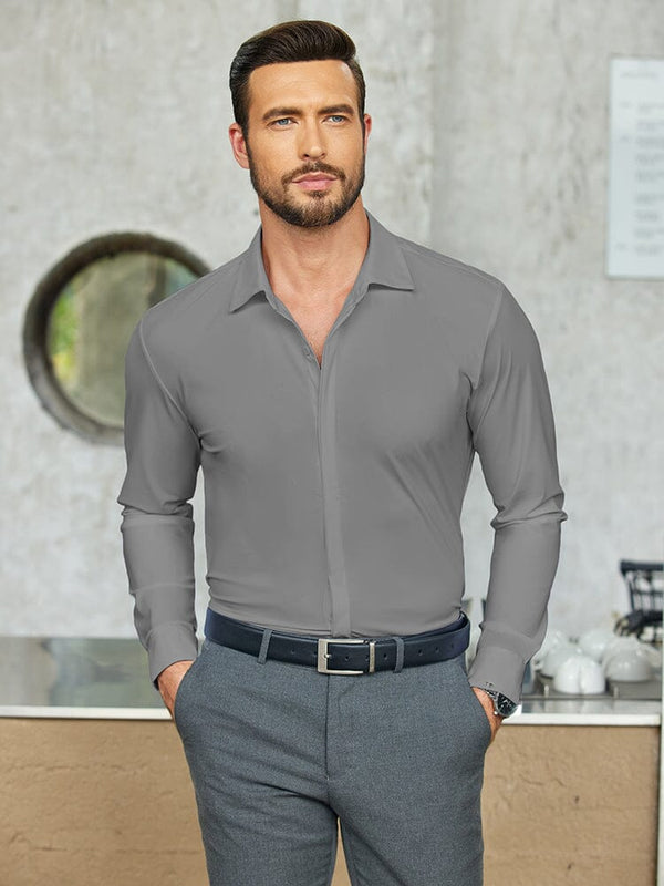 Solid Stretch Business Shirt (US Only) Shirts coofandy 