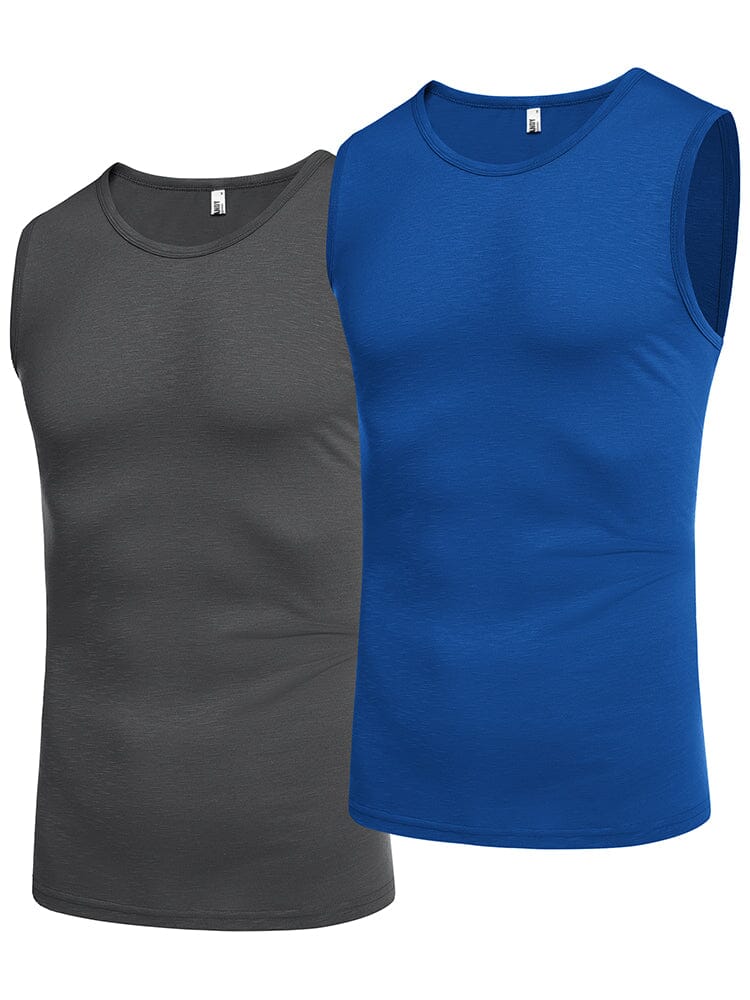 Casual Soft 2-Pack Gym Tank Top Tank Tops coofandy 