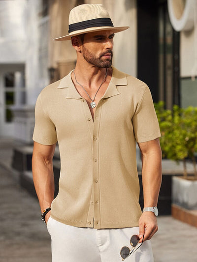 Summer Essential Button Down Knit Shirt (US Only) Shirts coofandy 