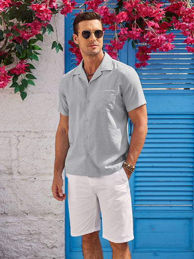 Casual Vacation Cuban Shirt Shirts coofandy 