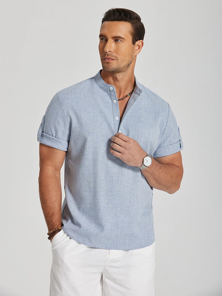 Summer Essential Linen Henley Shirt (US Only) Shirts coofandy 