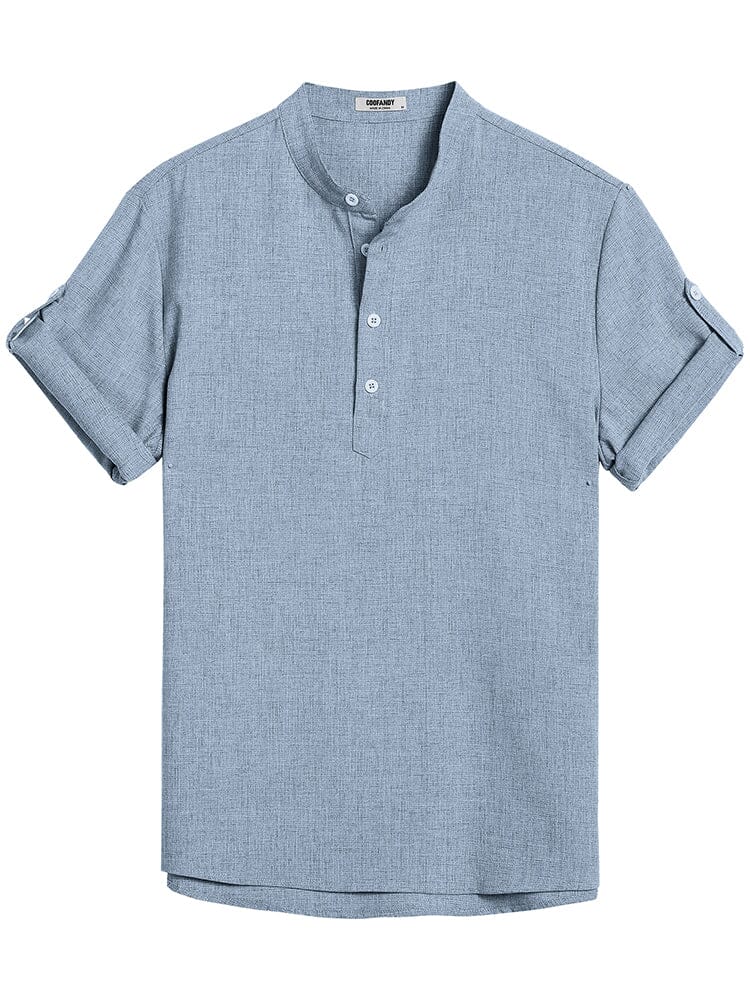 Summer Essential Linen Henley Shirt (US Only) Shirts coofandy 