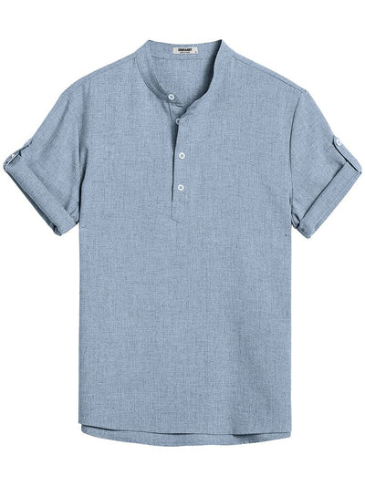 Summer Essential Linen Henley Shirt (US Only) Shirts coofandy 