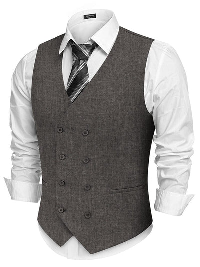 Lightweight Double Breasted Suit Vest (US Only) Vest coofandy 