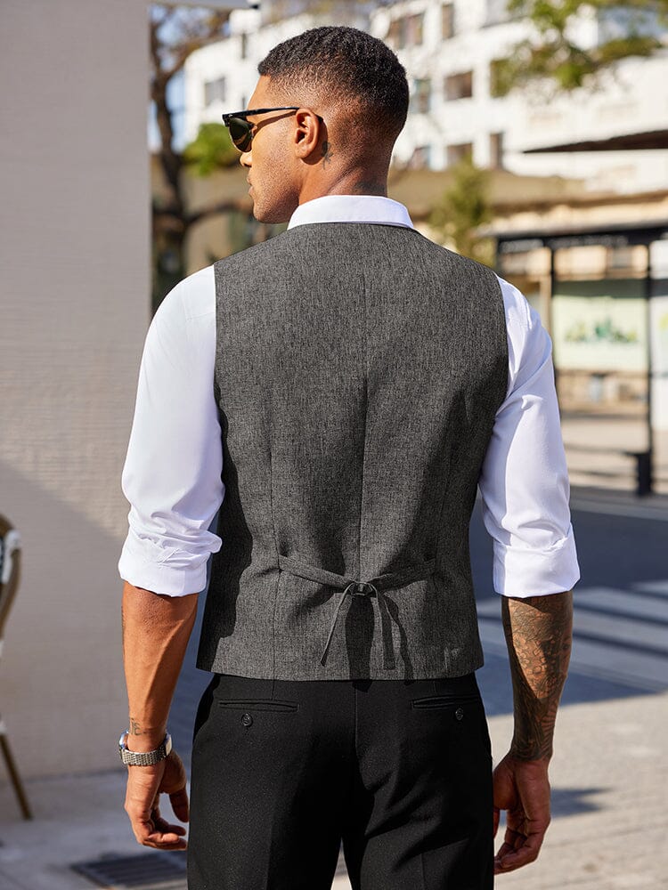 Lightweight Double Breasted Suit Vest (US Only) Vest coofandy 