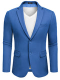 Slim Fit Textured Blazer Jacket (US Only) Blazer coofandy Royal Blue S 