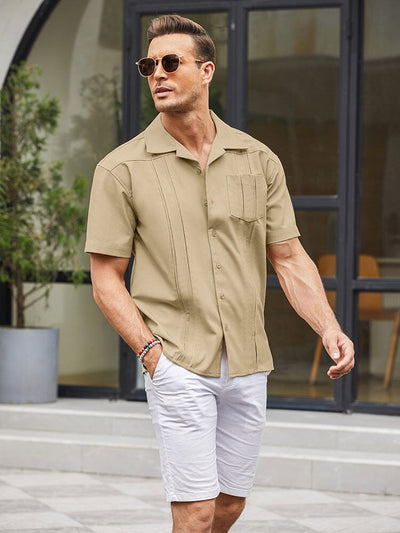 Casual Linen Relaxed Fit Shirt (US Only) Shirts coofandy 