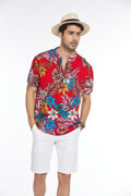 Coofandy Floral Henley Shirt (US Only) Shirts coofandy 