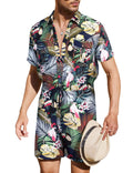 Coofandy Floral One Piece Hawaiian Jumpsuit (US Only) Jumpsuit coofandy Black S 