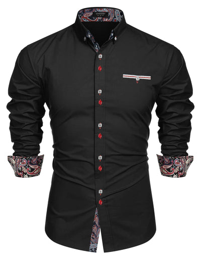 Coofandy Dress Button Down Shirts (US Only) Shirts coofandy Black S 