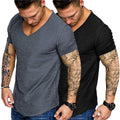 Coofandy 2 Pack Muscle T Shirt (US Only) T-Shirt coofandy Black/ Grey S 