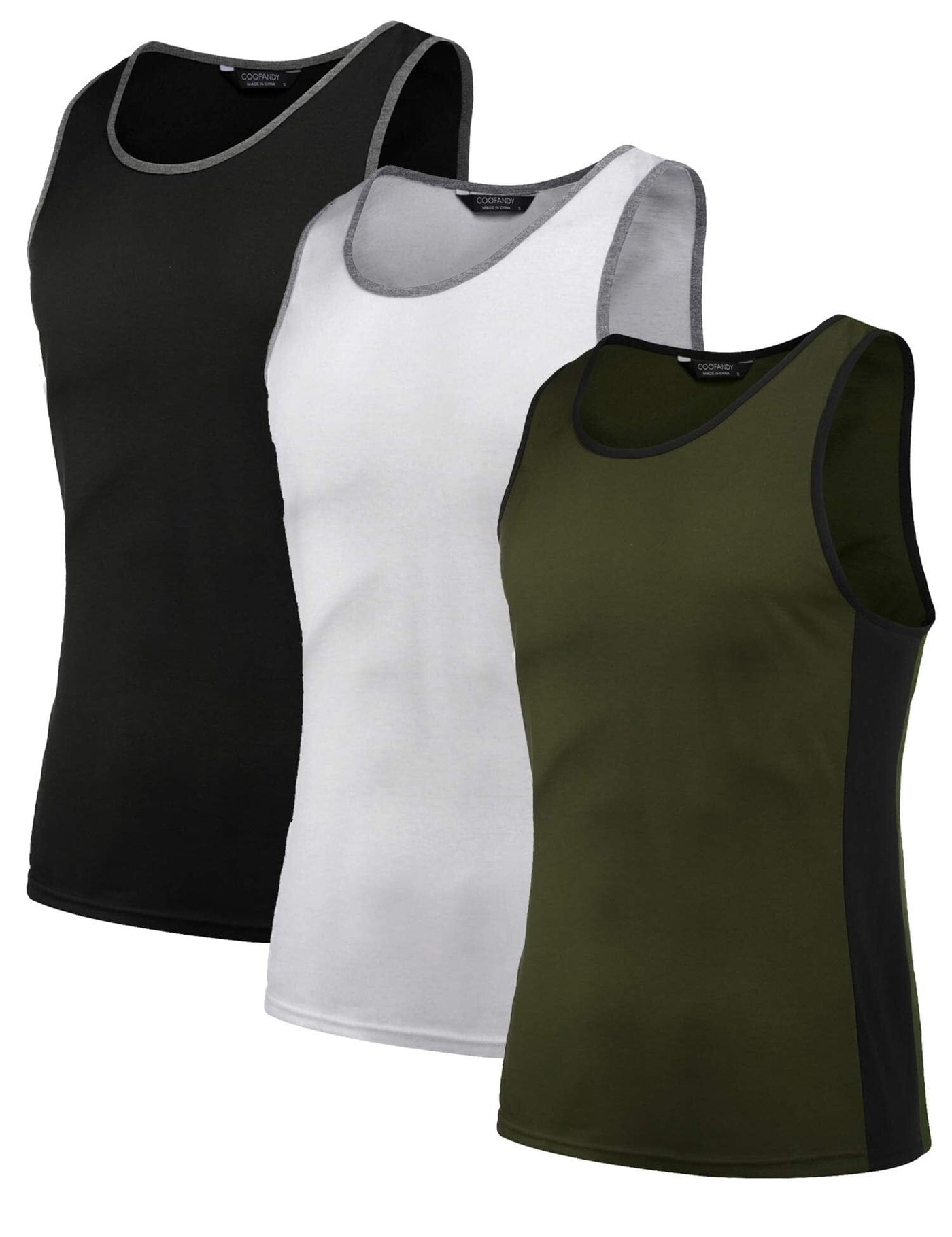 Coofandy 3 Pack Workout Tank Top (US Only) Tank Tops coofandy 