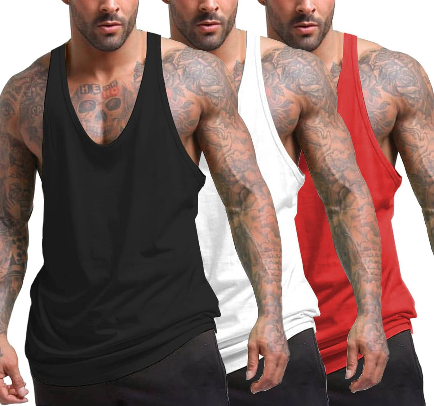 Coofandy Men's 3 Pack Tank Tops (US Only) Tank Tops coofandy 