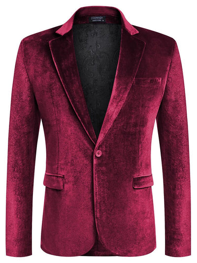 Luxury Velvet Blazer Jacket (US Only) Blazer coofandy 