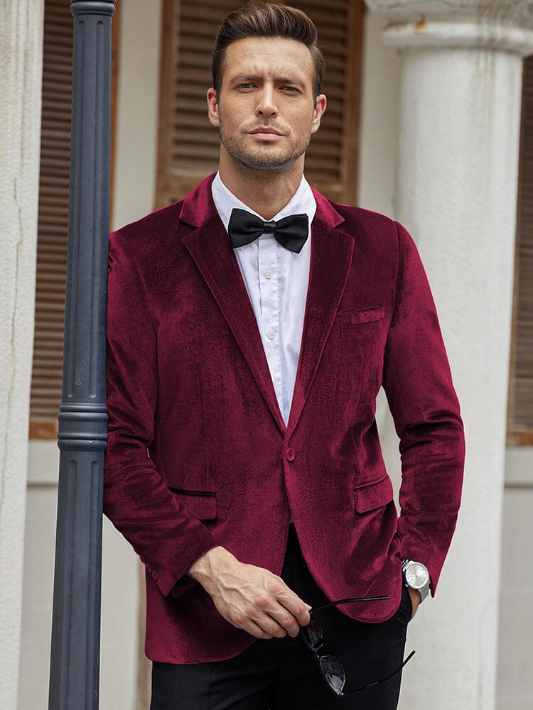 Luxury Velvet Blazer Jacket (US Only) Blazer coofandy 