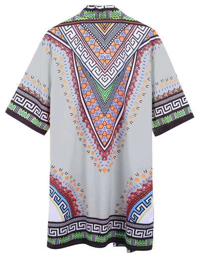 Graphic Ruffle Shawl Collar Lightweight Drape Cape (US Only) Cardigans coofandy 