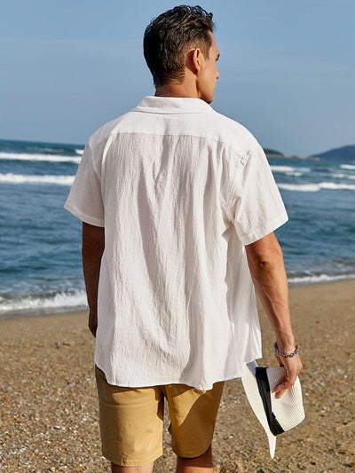 Cotton Relaxed Fit Beach Shirt (US Only) Shirts coofandy 