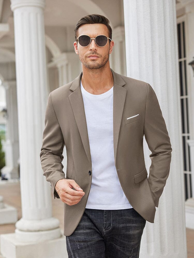 Casual Classic Suit Jacket (US Local) Blazer coofandy 