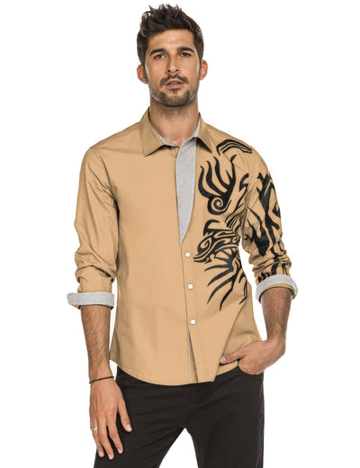 Coofandy Print Dress Shirt (US Only) Shirts coofandy 