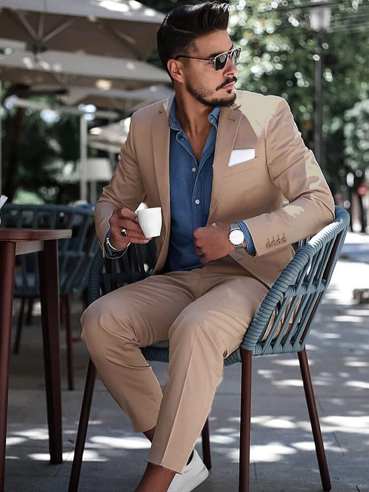 Casual Classic Suit Jacket (US Local) Blazer coofandy 