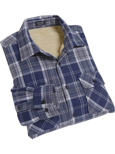 Lined Flannel Plaid Long Sleeve Shirt (US Only) Shirts COOFANDY Store 