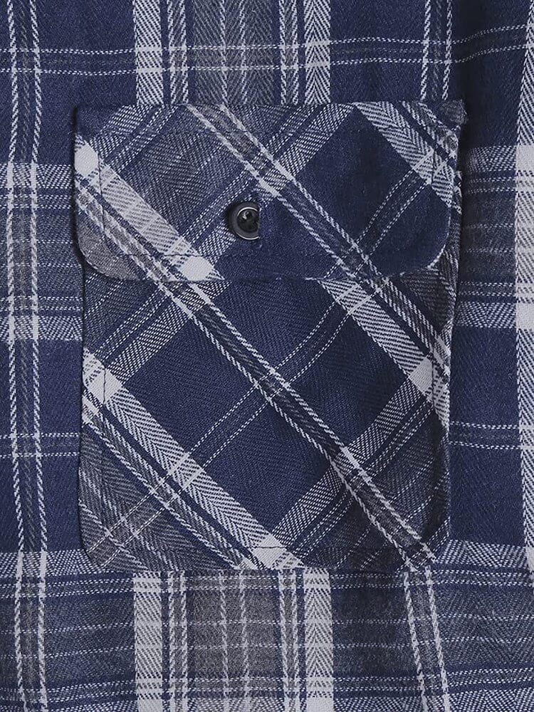 Lined Flannel Plaid Long Sleeve Shirt (US Only) Shirts COOFANDY Store 