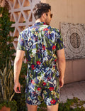 Coofandy Floral One Piece Hawaiian Jumpsuit (US Only) Jumpsuit coofandy 