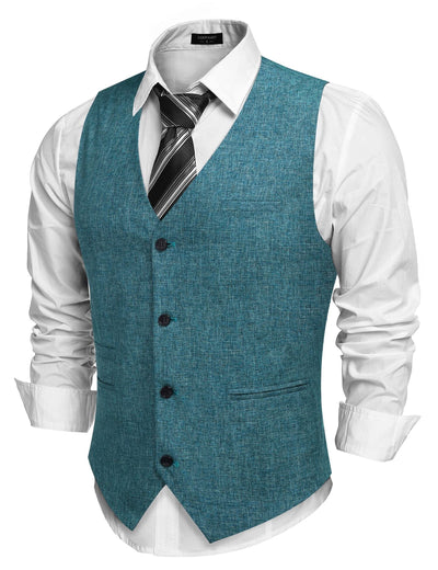 Coofandy Waistcoat Business Vests (US Only) Vest coofandy Peacock Blue S 