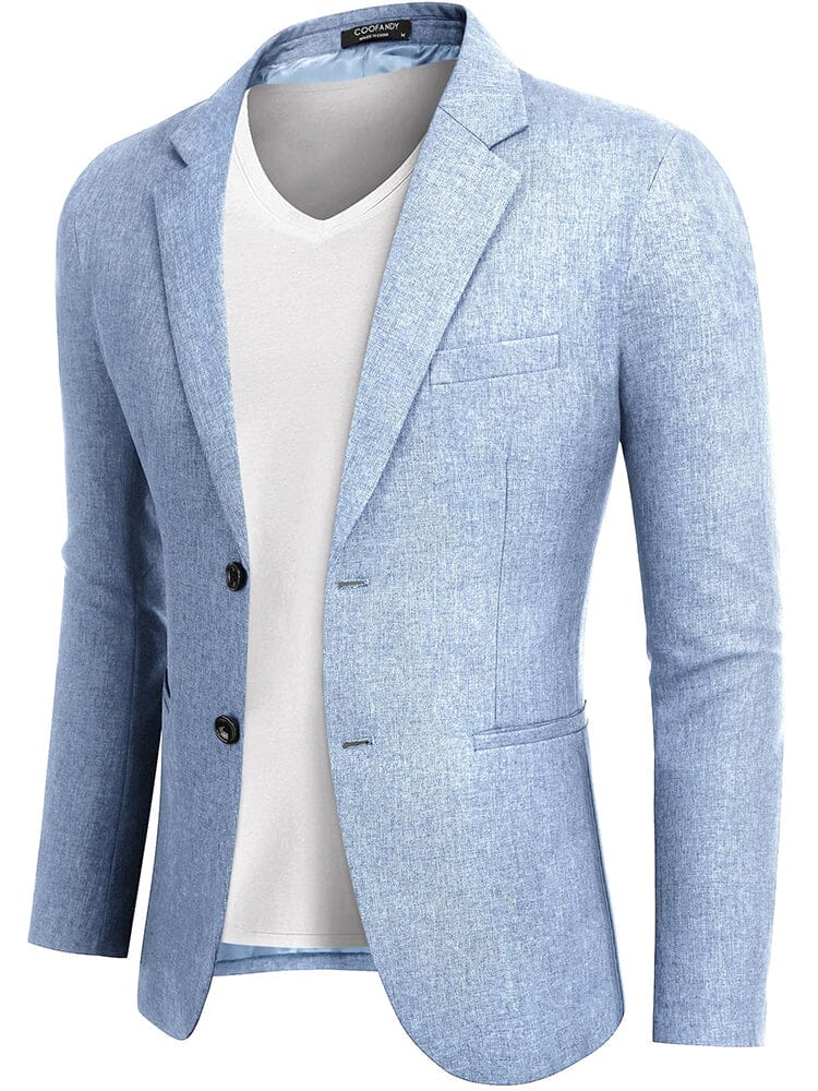 Lightweight Two Button Blazer Jacket Shirts coofandy 