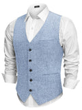 Formal Slim Fit Suit Vest (US Only) Vest coofandy Sky Blue S 