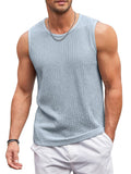 Casaul Jacquard Knit Tank Top (US Only) Tank Tops coofandy 