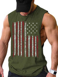 Leisure Workout Muscle Tank Top (US Only) coofandy Army Green Flag S 