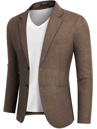 Lightweight Two Button Blazer Jacket Shirts coofandy 