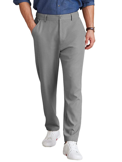 Classic Solid Color Chino Pants (US Only) Pants coofandy Dark Grey S 