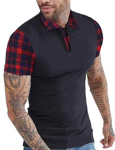 Stylish Slim Short Sleeve Polo T-shirt (US Only) Polos coofandy Dark Grey S 