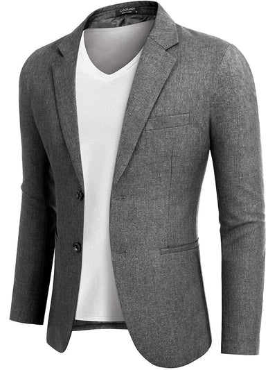 Lightweight Two Button Blazer Jacket Shirts coofandy 