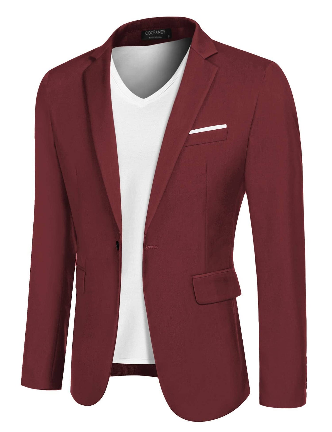 Coofandy Casual Blazer (US Only) Blazer coofandy Wine Red XS 