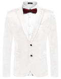 Floral Luxury Tuxedo Dinner Party Blazer (US Only) Blazer coofandy White S 