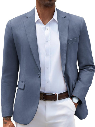 Casual Business Suit Jacket (US Only) Blazer coofandy Blue S 