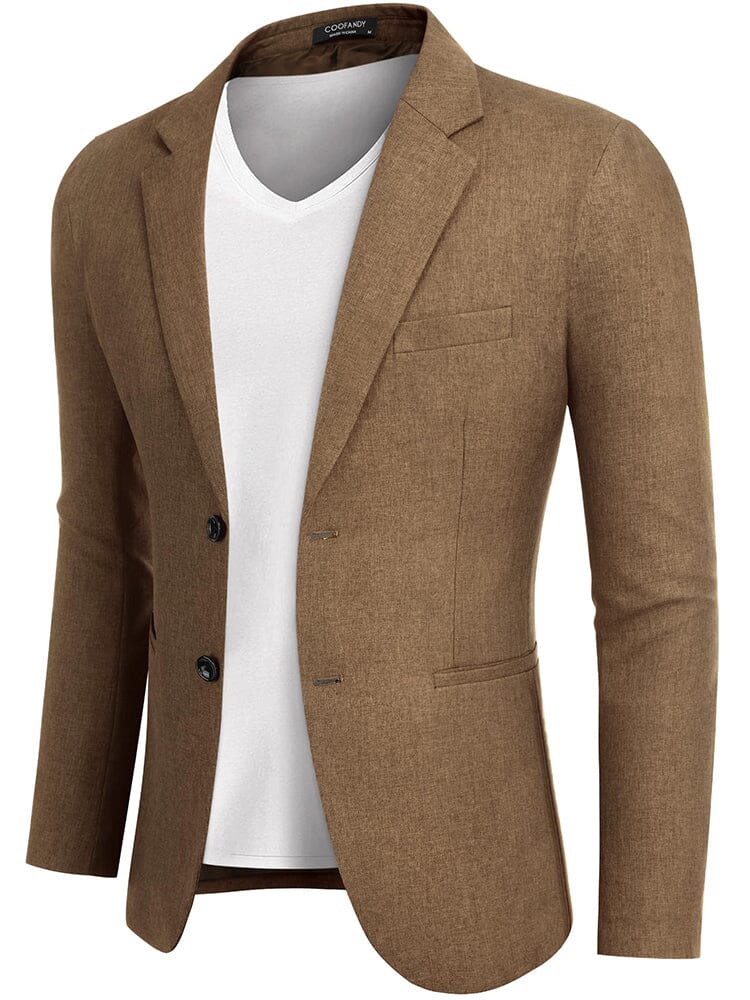 Lightweight Two Button Blazer Jacket Shirts coofandy 